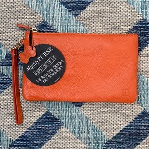 NWT Genuine leather charging wristlet!